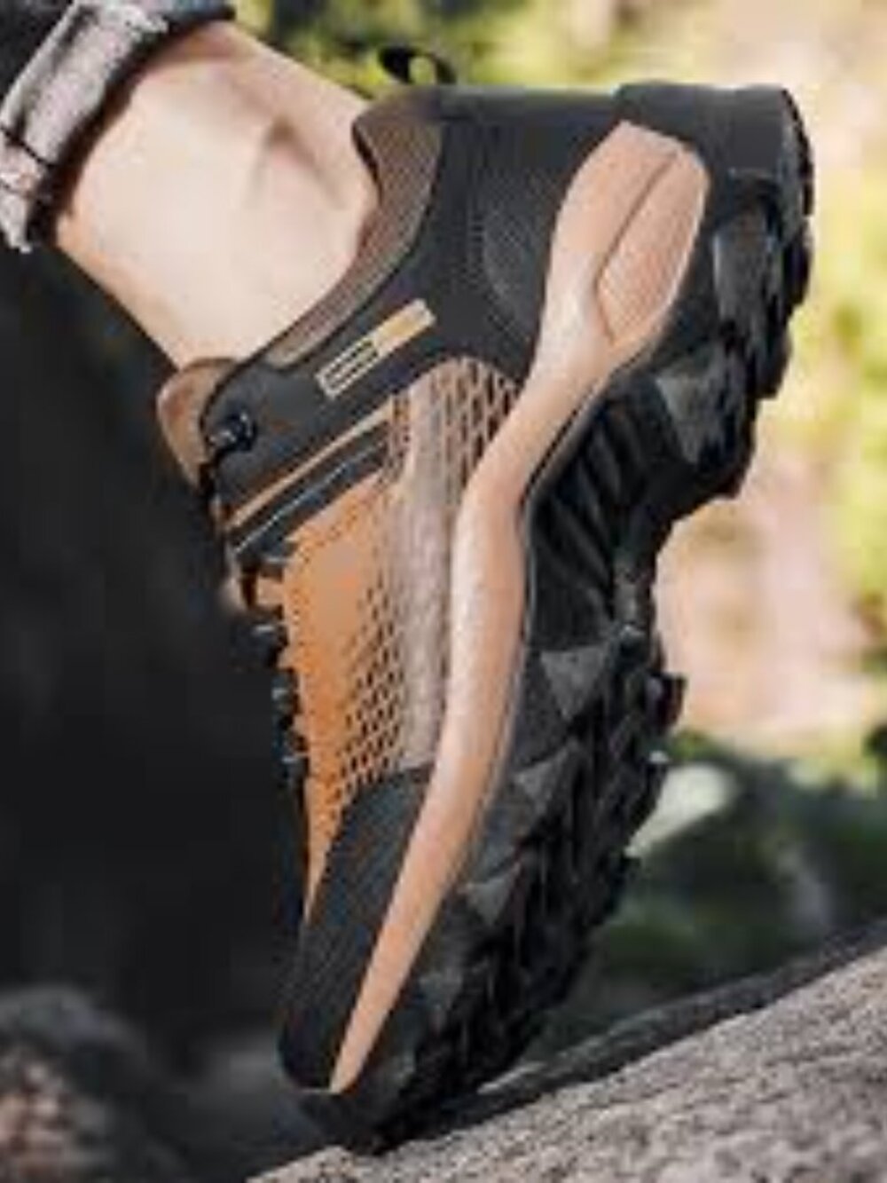 NWOT Lace Up Hiking Shoes in Brown and Black
